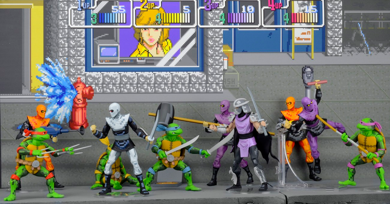 Illustration for article titled NECA's Comic-Con Exclusive Brings the Teenage Mutant Ninja Turtles Arcade Game to Life